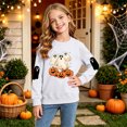 thumbnail image 5 of KPOPLK Halloween T-Shirt Toddler Kids Boys Girls Sweatshirts 2t 3t 4t 5t 6t Ghost Pumpkin Prints Tee Tops(6-7 Years,White), 5 of 8
