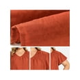 thumbnail image 6 of GRACE & GRANDEUR Women's Plus Size Easter Summer Tops Smocked Shoulder Jacquard Texture Ruffle Sleeve V Neck Casual Blouse Top 4X Orange Red, 6 of 7