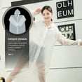 thumbnail image 4 of unbranded White Waterproof Breathable Adult Rain Poncho Raincoat with Hood Portable, 4 of 8