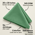 thumbnail image 2 of 36 Pack Cloth Table Napkins / Linens - 20 x 20 - Easy Care 100% Spun Poly - Hunter Green, 2 of 10
