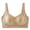 Khaki., variant on HBGVBA Wireless Bras for Women V Neck Wide Strap Solid Color Comfortable Supportive Soft Bra