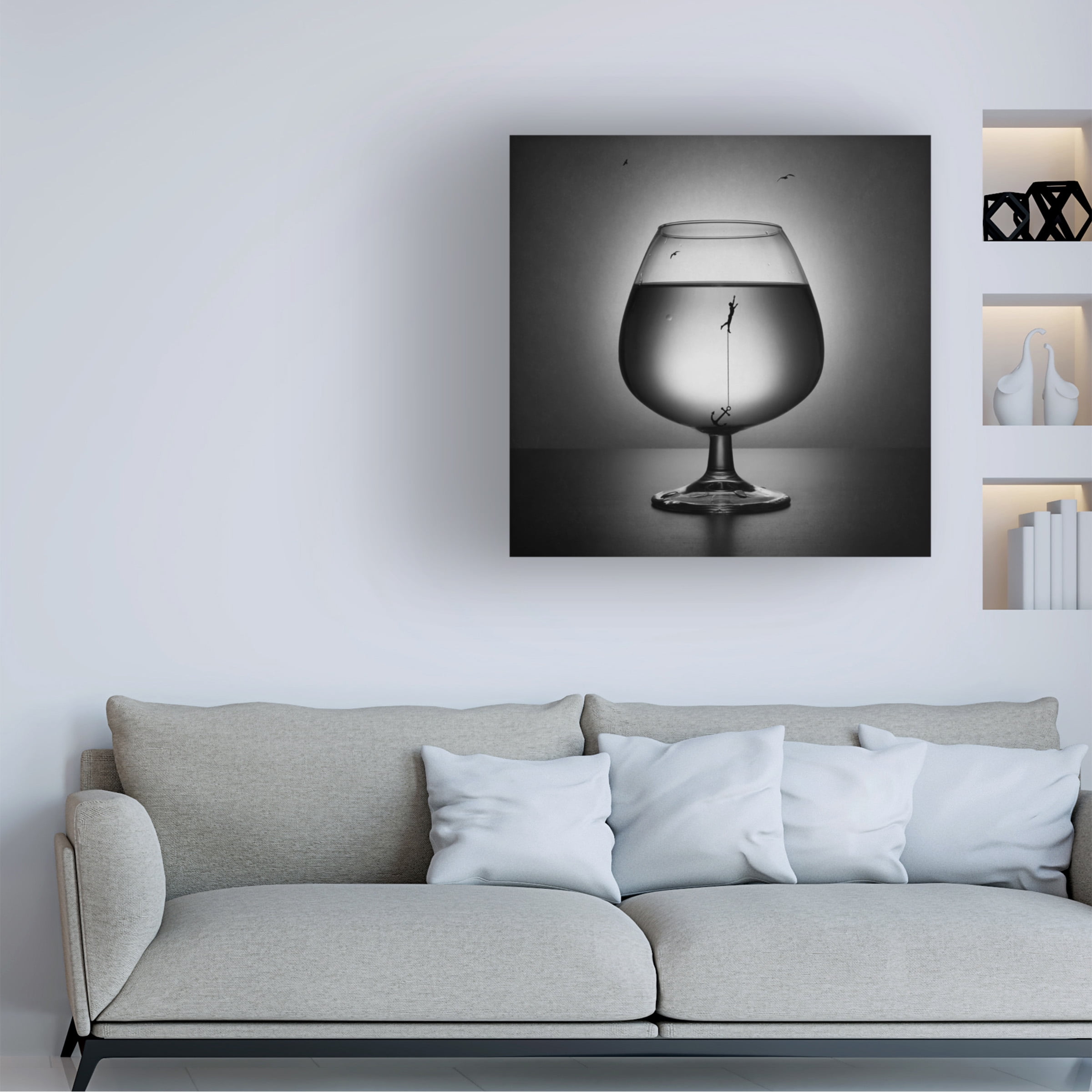 Victoria Ivanova 'Alcoholism The Drowning' Canvas Art