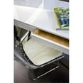 thumbnail image 4 of UrbanPro Modern Gloss Lacquer & High Polished Steel Metal Desk in White, 4 of 5