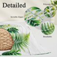 thumbnail image 2 of Spring Leaves Pillow Covers, Linen Long Throw Pillow Case, Pastoral Garden Botanical Gray Wooden Holiday Pillow Protector Decorative Cushion Cover for Living Room/Bedroom 24" x 36", 2 of 8