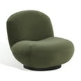 thumbnail image 5 of SAFAVIEH Couture Stevie Modern Velvet Solid Accent Chair, Olive Green/Black, 5 of 8