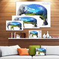 thumbnail image 3 of Elephant Double Exposure Illustration - Large Animal Canvas Art Print, 3 of 4