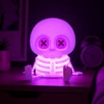 thumbnail image 6 of Summerween Skull Night Light,Cute Skeleton Lamp, Silicone LED Color Changing & Dimmable Helloween Room Summerween Party Decor,Squishy Rechargeable Bedside Nightlight for Christmas 1pc. Multicolor, 6 of 7