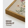 thumbnail image 3 of Drsoum Flower Wall Decor Colorful Botanical Pictures Art Bathroom Home Office 11x14in3pcs Natural Framed, 3 of 5