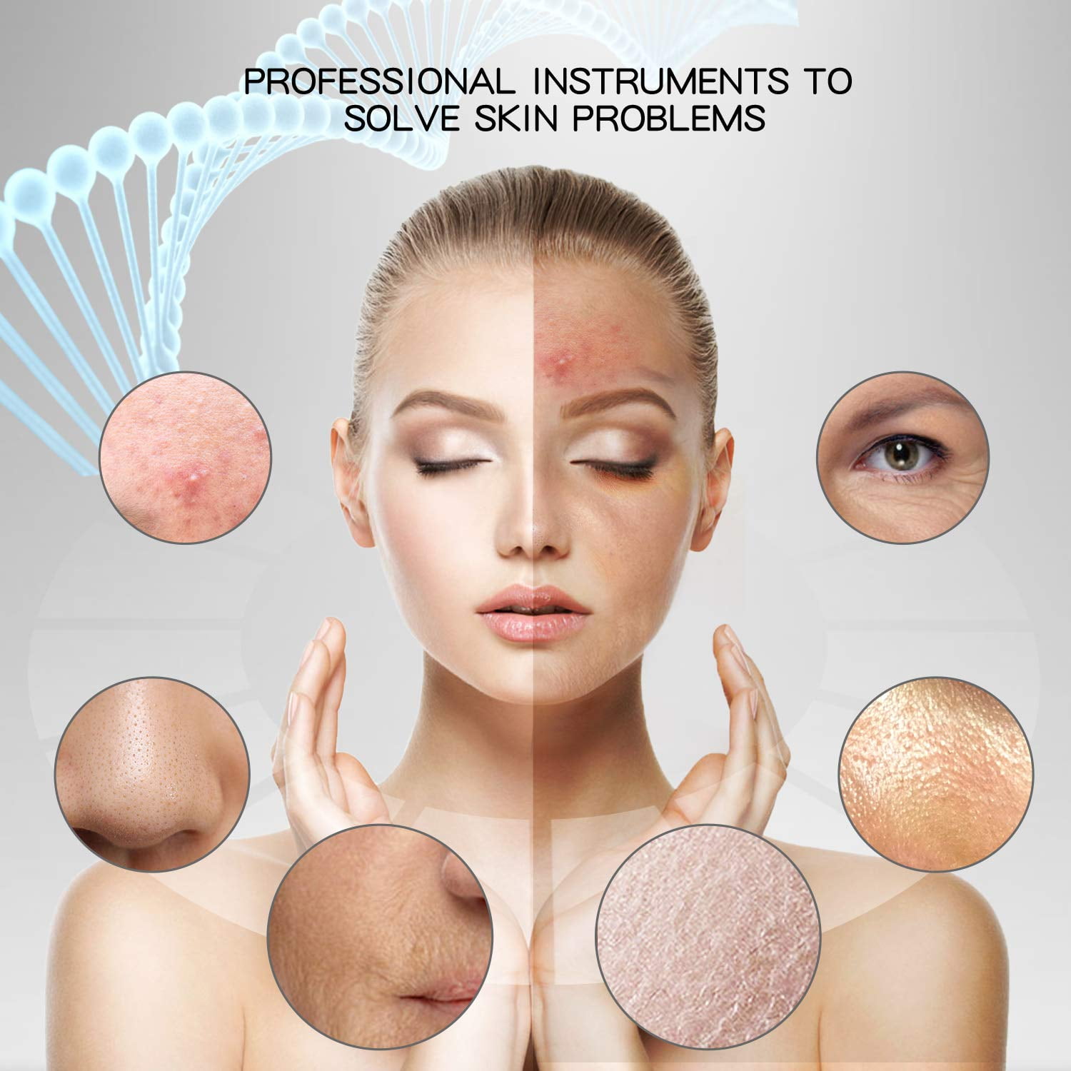 New Ultrasonic Skin Cleaner Removes Deep Oil Dirt and Blackheads Facial Cleansing and Enhances Exfoliating Vibrating Shovel Pore Cleaner