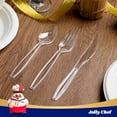 thumbnail image 4 of 360 Count Clear Plastic Silverware Heavy Duty-180 Forks, 120 Spoons, 60 Knives, Heat Resistant Plastic Cutlery, Disposable Utensils Set for Parties, Events, Everyday Use, 4 of 4