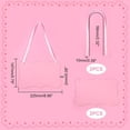 thumbnail image 2 of 2 Pc Clear Acrylic Hanging Sign 8.86x5.79 DIY Blank Names Card Labels for Elegant Wedding Chair Signs with White Satin Ribbon for Wedding Dinner Parties Food Signs Banquet Events, 2 of 7
