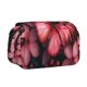 thumbnail image 1 of Disketp pink butterfly Estuche de Lápices de Doble Capa con Tapa Abatible y Cremallera, Organizador Escolar para Adolescentes y Adultos, 1 of 7