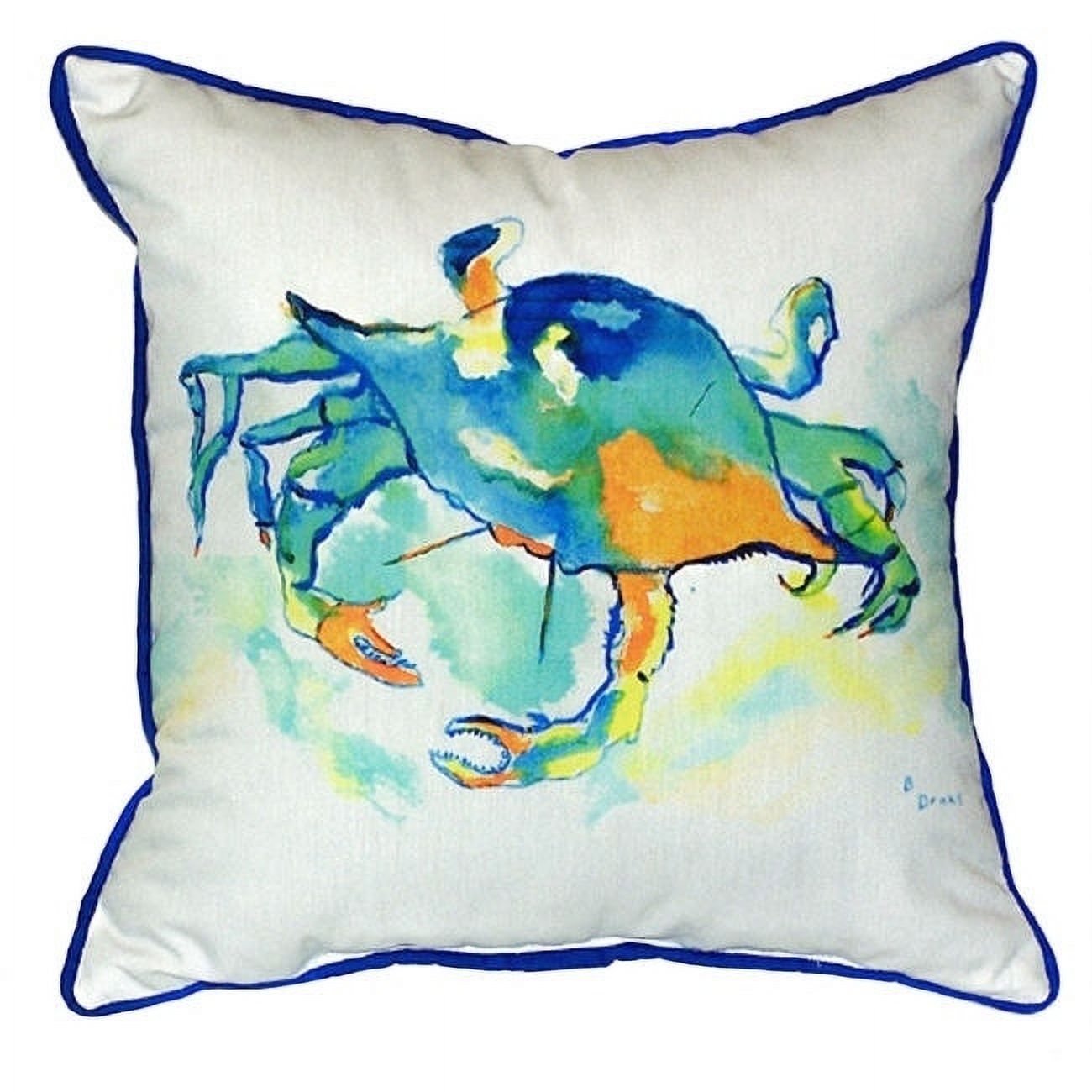 Betsy Drake ZP107 Orange Crab Indoor & Outdoor Throw Pillow- 22 x 22 in.