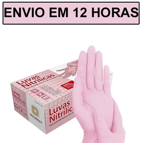 Guante Nitrilo Sin Polvo Rosa - S/M/L - Caja de 100 Und - Descarpack Deng Xun unisex