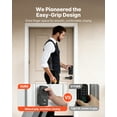 thumbnail image 4 of VEVOR Fingerprint Door Lock Set, Electronic Biometric Deadbolt Keyless Entry Door Lock with Handle, Pioneering Easy-Grip Design, Auto Locking, One-Time Code, Anti-Peeking Password, Matte Black, 4 of 9