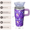 thumbnail image 3 of 20OZ Insulated Unicorn Travel Cup with Handle and Straw Double Wall Stainless Steel Tumbler Coffee Mug Perfect Presents for Women Mom Friends on Birthday Christmas Thanksgiving, 3 of 6