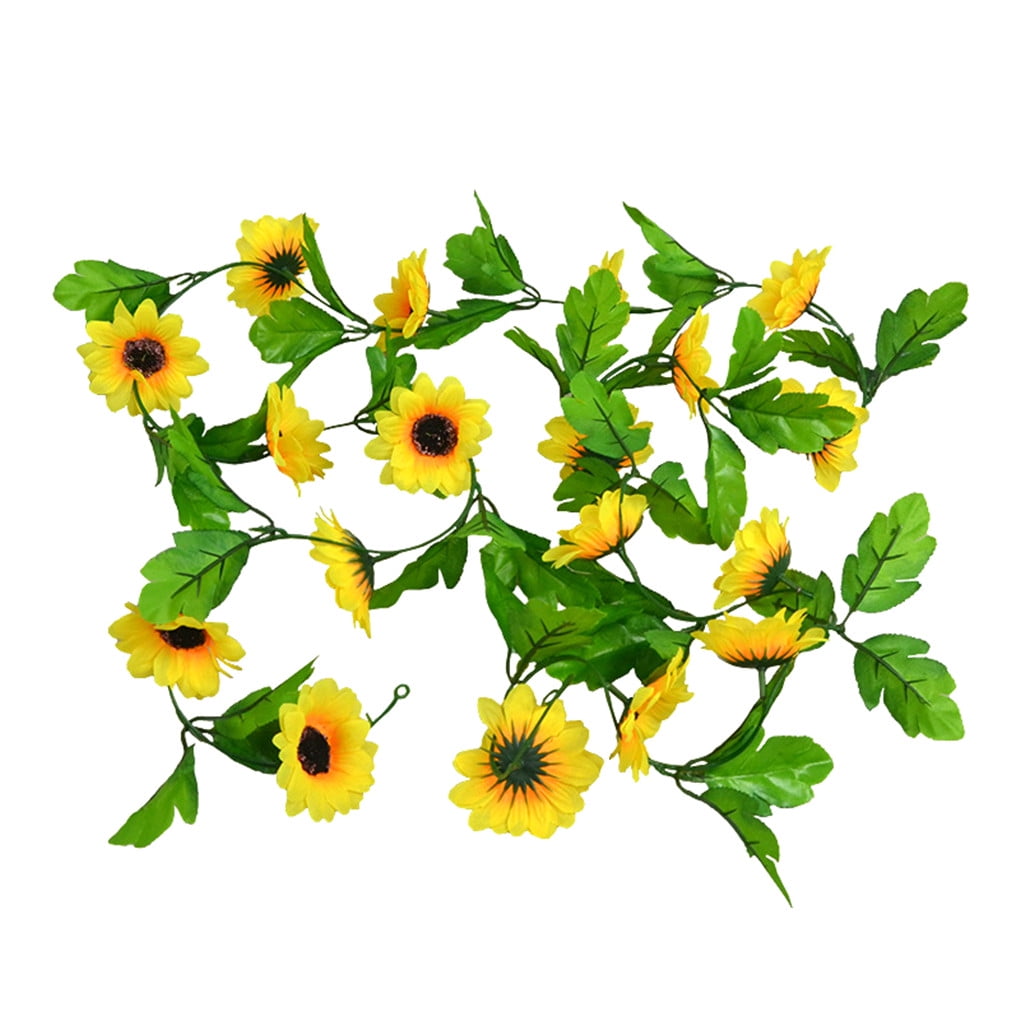 18head Artificial Sunflower Garland Simulation Flower Vine Wall