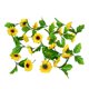 thumbnail image 1 of Guirnalda de girasol artificial de 18 cabezas, simulación de flor, vid, colgante de pared, plástico, flor falsa, ratán, amarillo seitruly HA8325-03B, 1 of 6