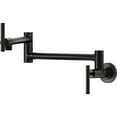 thumbnail image 4 of Elkay Avado Wall-Mount Pot Filler Faucet, Lever Handles, Black Stainless - LKAV4091BK, 4 of 7