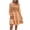 Tangerine, variant on Women's Smocked Polka Dot Long Sleeve Dress 100% Polyester Fabric with Sheer Bodice and Slight Stretch for Day to Night