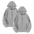 thumbnail image 4 of VISALY Womens Zip Up Hoodies Sweater Jacket Womens Zip Up Hoodies 2025 Fall Winter Trendy Long Sleeve Sweatshirts 2Pc Long Sleeve Comfy Casual Jacket Comfy Sweaters Tunic Sweater Fall Sweaters B S, 4 of 4
