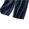 thumbnail image 3 of Pants for Women,Cotton Linen Pants Women Wide Leg Palazzo Pants Beach Vacation Outfits Summer 2026 Flowy Clothes Trousers with Pockets, 3 of 5