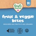 thumbnail image 3 of Simply Gourmet Fruit & Veggie Bites Snacks, Blueberry Apple with Quinoa, 12 Months+, 3 of 6