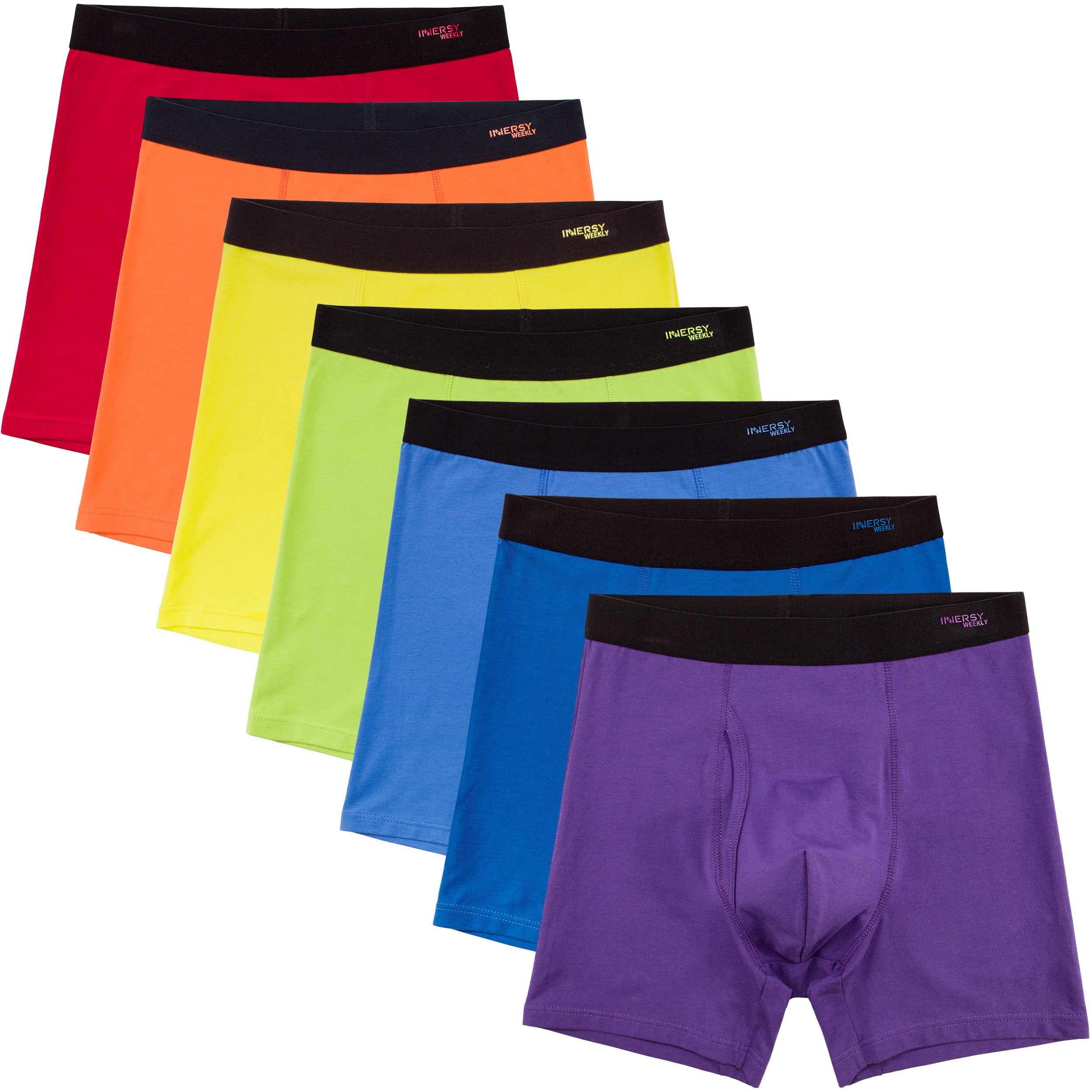 7 Pack Men's Boxer Shorts Trunks 7 Days Of The Week Underwear Boxers Brief New 
