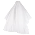 thumbnail image 1 of CIMAXIC Mariage 1 Pce Robe de Mariée Voile Simple Court Voile de Mariée (Blanc), 27.56"X3.15"X0.39 Pouces, 1 of 5