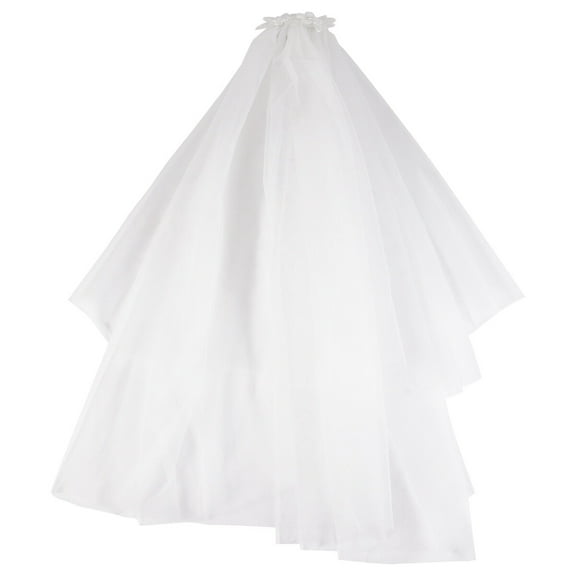 1pc Bride Wedding Dress Veil Simple Short Bridal Veil Bridal's Headdress (White)
