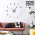 thumbnail image 2 of Tennis Game Sportsman Big DIY Wall Clock Athlete Coach Room Tennis Figurine Artwork Decor Mirror Effect User-defined Clock Watch(Gold,47inch), 2 of 8