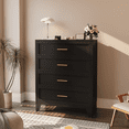 thumbnail image 2 of 4-Drawer Metal Dresser for Bedroom, Closet Dressers Chest with Fluted Panel, Modern Storage Organizer Unit, Large Storage Space for Nursery,Bedroom,Living Room,White,15.8"D x 31.5"W x 43.11"H, 2 of 9
