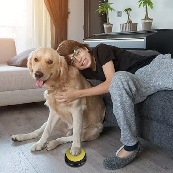 Nebwoak Dog Pet Toys for Dog Dog Barking Dinner Bell Pet Communication Button Training Talking Toy Recording Vocalizer Extrusion Box Voice Sound Box