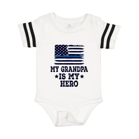 

Inktastic Police Officer Grandpa is My Hero Gift Baby Boy or Baby Girl Bodysuit