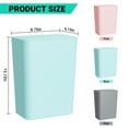 thumbnail image 3 of TINANA Small Trash Can with Lid, 3 Pack 10L Plastic Trash Bin, 2.6 Gallon Slim Garbage Cans Wastebasket with Pop-Up Lid for Bathroom, Bedroom, Office, Kitchen, Craft Room-Pink Blue Gray, 3 of 7
