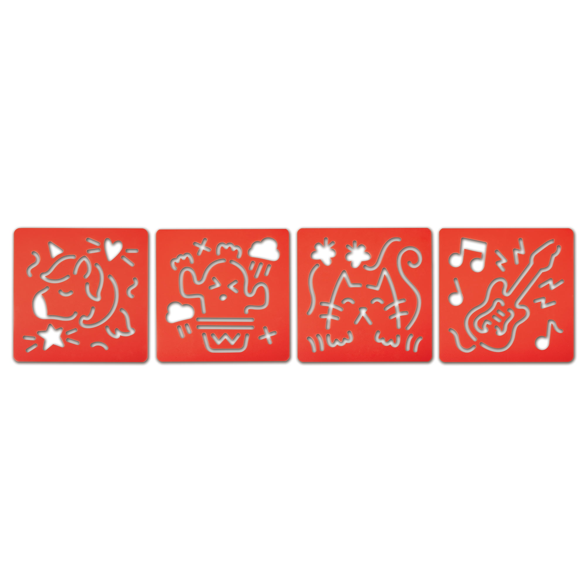 Hape: Chalks & Stencils Art - 22pcs, Activity Art Kit, Stencils, Colorful Dustless Chalk Pieces & Holders, DIY Arts & Crafts Playset, Kids Ages 3+