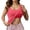 Watermelon Red, variant on Women's Seamless Bralette Tank Top with Built-In Support Cups Comfortable Square Neck Sleeveless Undershirt