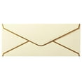 thumbnail image 2 of Business Envelopes, Envelopes Letter Size with V-Flap, Gold Border, 1 Pc Thickened #10 Envelope for Office Checks Letter Mailing, 9.5 x 4.1 Inches, Security Envelopes, Beige, 2 of 4