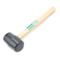 thumbnail image 3 of PTOOTP Rubber Mallet with Hardwood Handle, Shock-Resistant for Woodworking, Glass Installation, and General Purpose Use - Black, 3 of 6