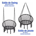 thumbnail image 3 of Columpio Silla Colgante Hamaca para Interior y Exterior Color Negro, 3 of 5