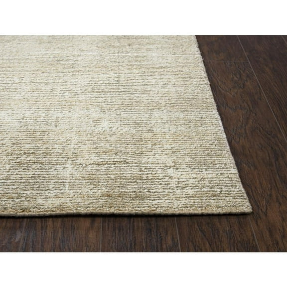 Alora Decor Demure 8' x 10' Solid Beige/Beige Hand-Loomed Area Rug