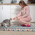 thumbnail image 3 of Blue and Orange Geometric Boho Pattern Kitchen Rugs Sets Of 2,Anti Fatigue Kitchen Mat Rugs Non Slip Washable,Decorative Kitchen Floor Mats for Kitchen,Sink,Laundry,17"x30"+17"x47", 3 of 7