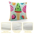 thumbnail image 4 of COMIO  Summer Lumbar Pillow Cover Watercolor Watermelon Ice Cream Decorative Farmhouse Hello Summer Patio Outdoor Cushion Case for Sofa Couch Home Bed Decor, 4 of 5