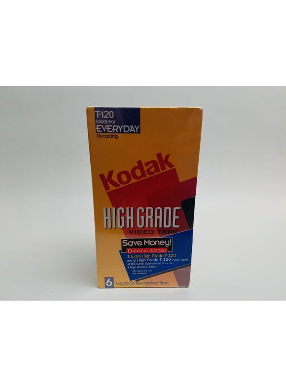 Used New Kodak 160 2853 T-120 VHS Video Tape-1 Extra High Grade/2 High Grade Tape