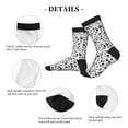 thumbnail image 4 of KLL Black Footprints Print Cool Socks Men's Women's Crew Socks Funny Crazy Novelty Stockings, 4 of 7