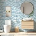 thumbnail image 2 of DAZLUT Modern Peel and Stick Wallpaper Self Adhesive Wallpaper Boho Contact Paper Blue Geometric Wallpaper Removable Decorative Wallpaper for Bedroom Bathroom Cabinets Decor Vinyl,17.3" x 394", 2 of 8