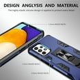 thumbnail image 4 of Compatible for Samsung Galaxy A52 Case with HD Screen Protector,  Military Grade Protective Shockproof Cover Built-in Magnetic Ring Kickstand Phone Case for Samsung A52 5G, Blue, 4 of 13