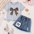thumbnail image 2 of Wxirdiow Teen Clothes for Girls Kid Toddler Girls Denim Outfit Vest Tops and Pleated Skirts Set 2Pcs Summer Clothes K Size,5-6 Years, 2 of 3