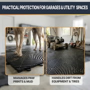 FlooringInc Nitro Garage Floor Tiles, Vented Pattern, Interlocking, Black, 12x12, 52 pack, 52 sq/ft