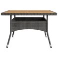 thumbnail image 2 of vidaXL 9 Piece Garden Dining Set Poly Rattan and Acacia Wood Grey, 2 of 5